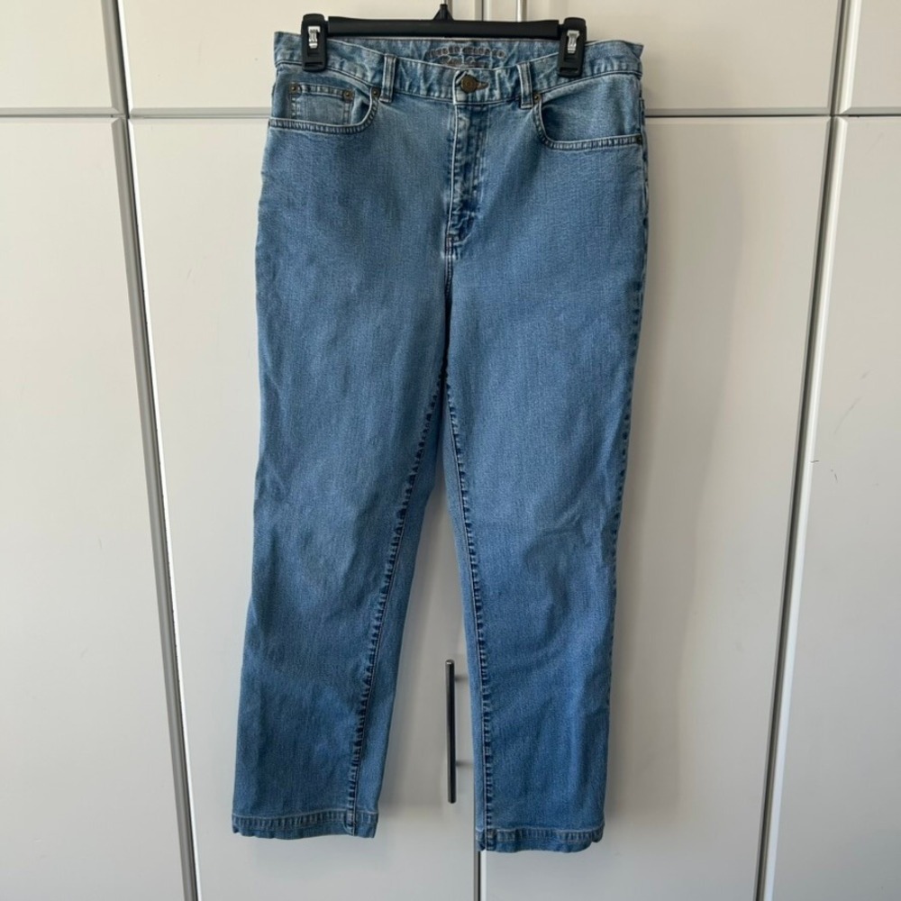 Lauren‎ Ralph Lauren Jeans Co Blue High Rise Straight Leg Denim Pants Womens 10